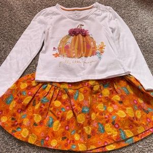 Girls 2-piece fall skirt outfit